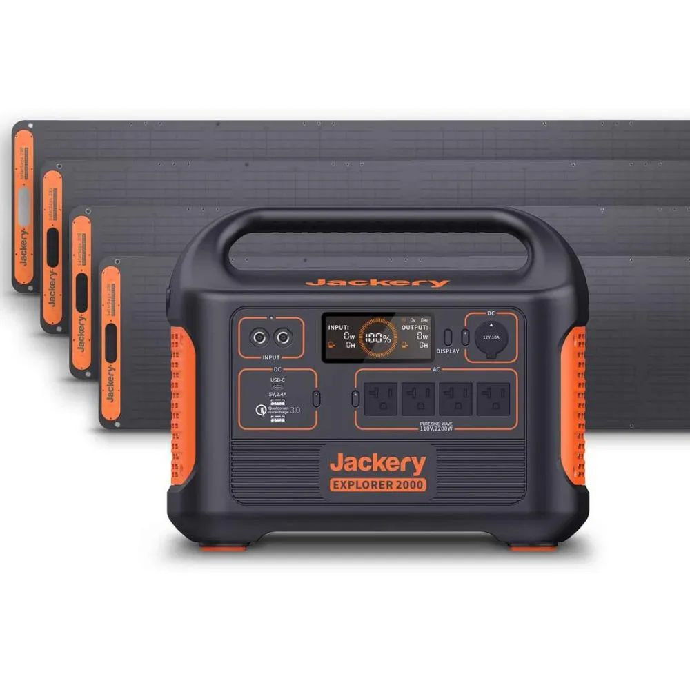 2026 Generador solar Jackery 2000 (Jackery 2000 con 4 paneles SolarSaga 200W)