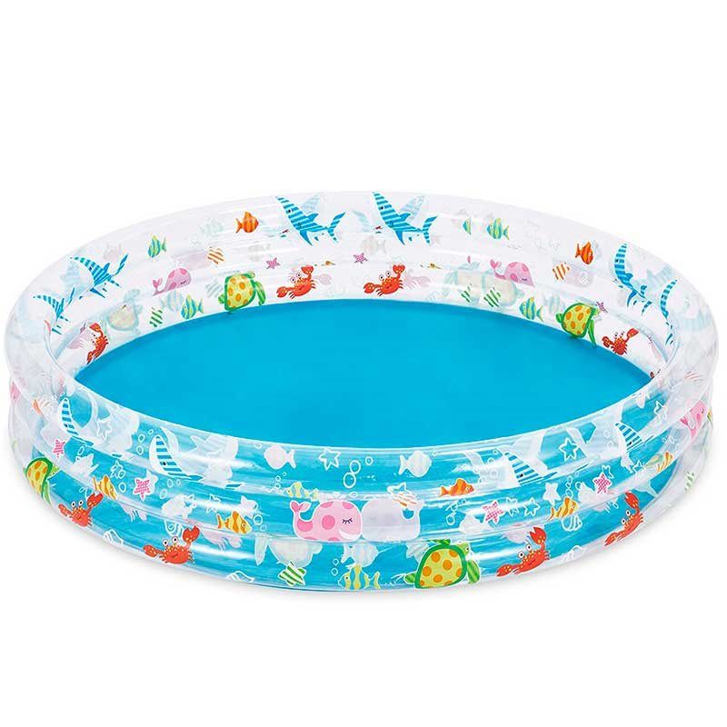 Piscina Hinchable Infantil Summer Wave Redonda 214l Con Motivos Marinos +3a Multicolor  Ø152x30,5 Cm