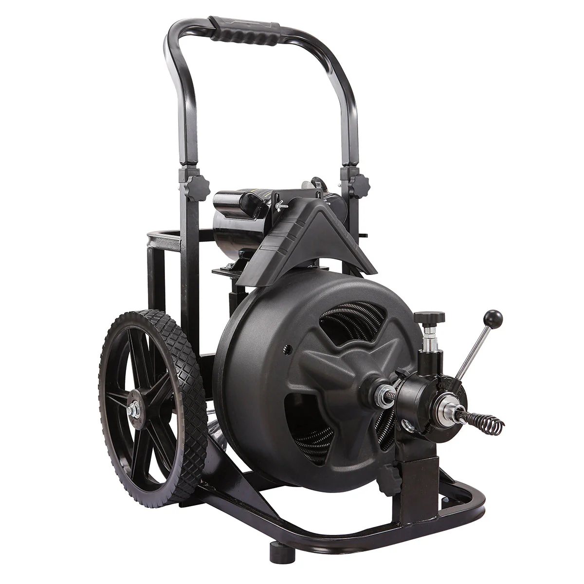 2026 Enrollador eléctrico comercial para desatasco de tuberías con accesorios, cable de 100 pies