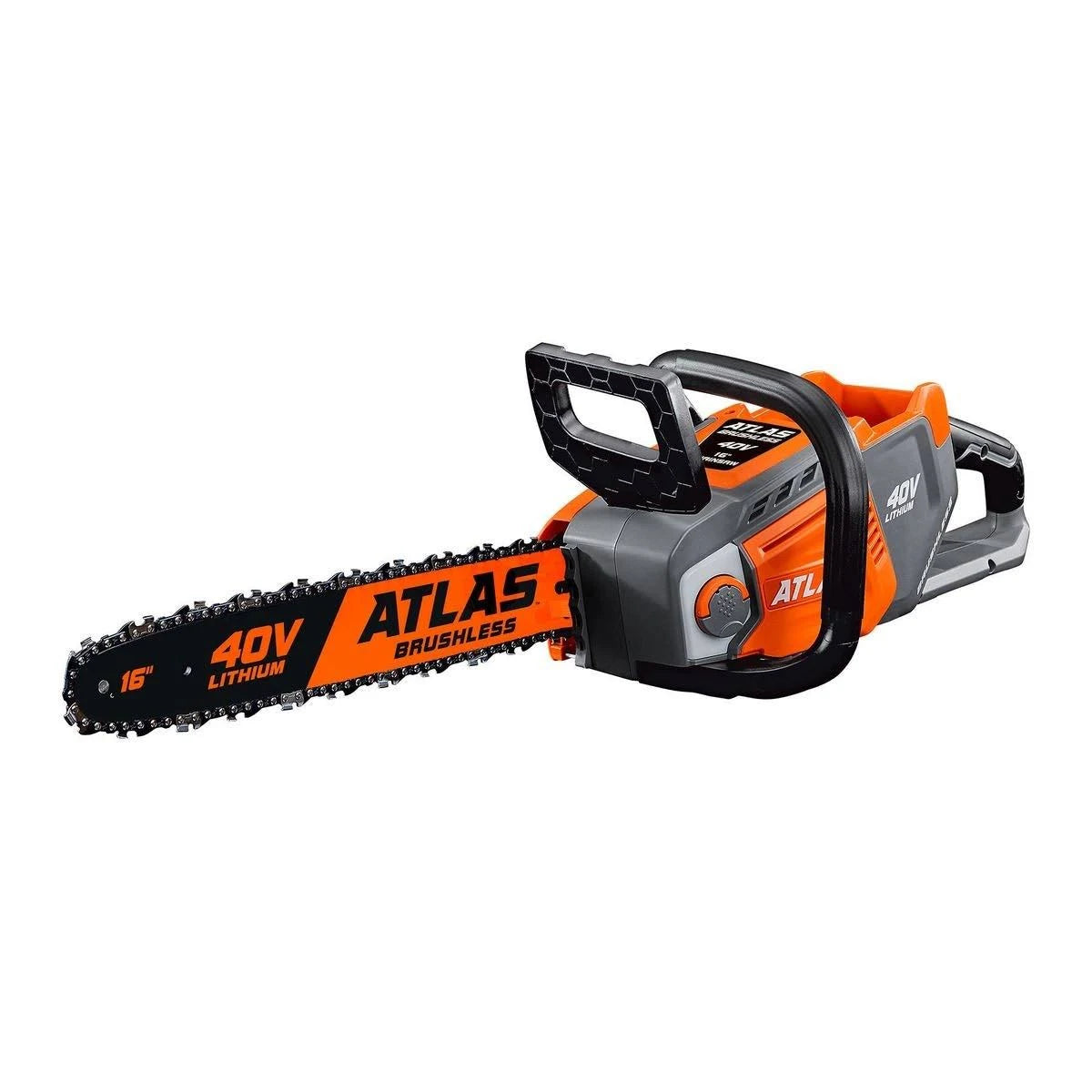 Motosierra inalámbrica Atlas 40 V, motor brushless, 40 cm – solo herramienta