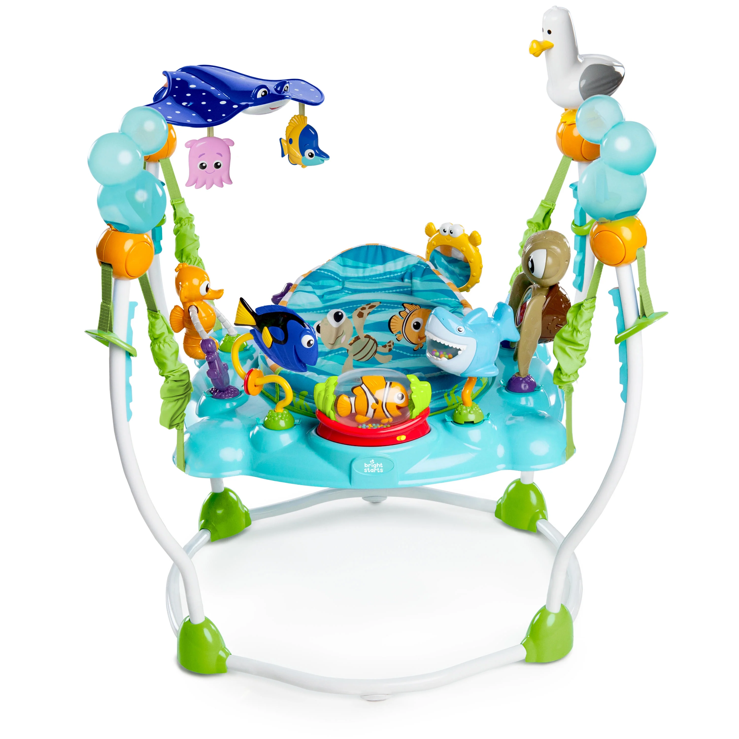 2025 Disney Baby Finding Nemo Centro de actividades ajustable para bebé con balancín de Bright Starts