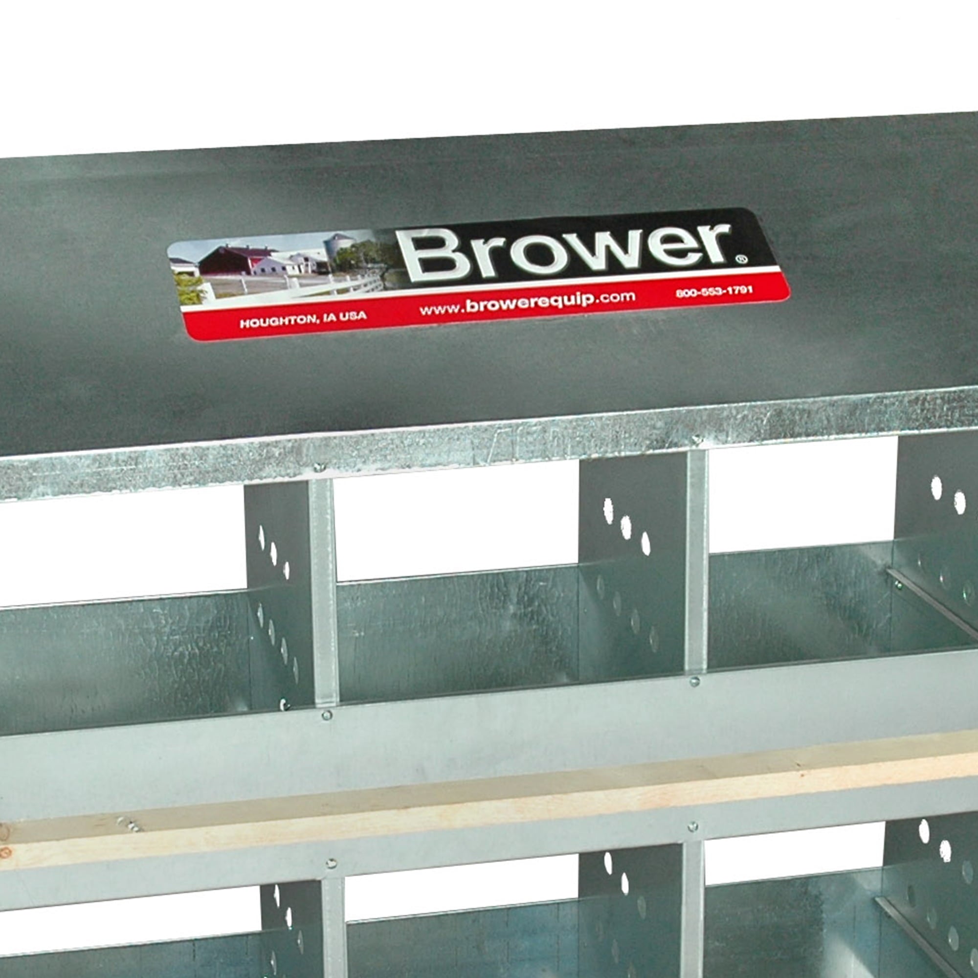 2026 Caja de Cría de Pollos BROWER de Acero Galvanizado con 10 Huecos para 50 Aves