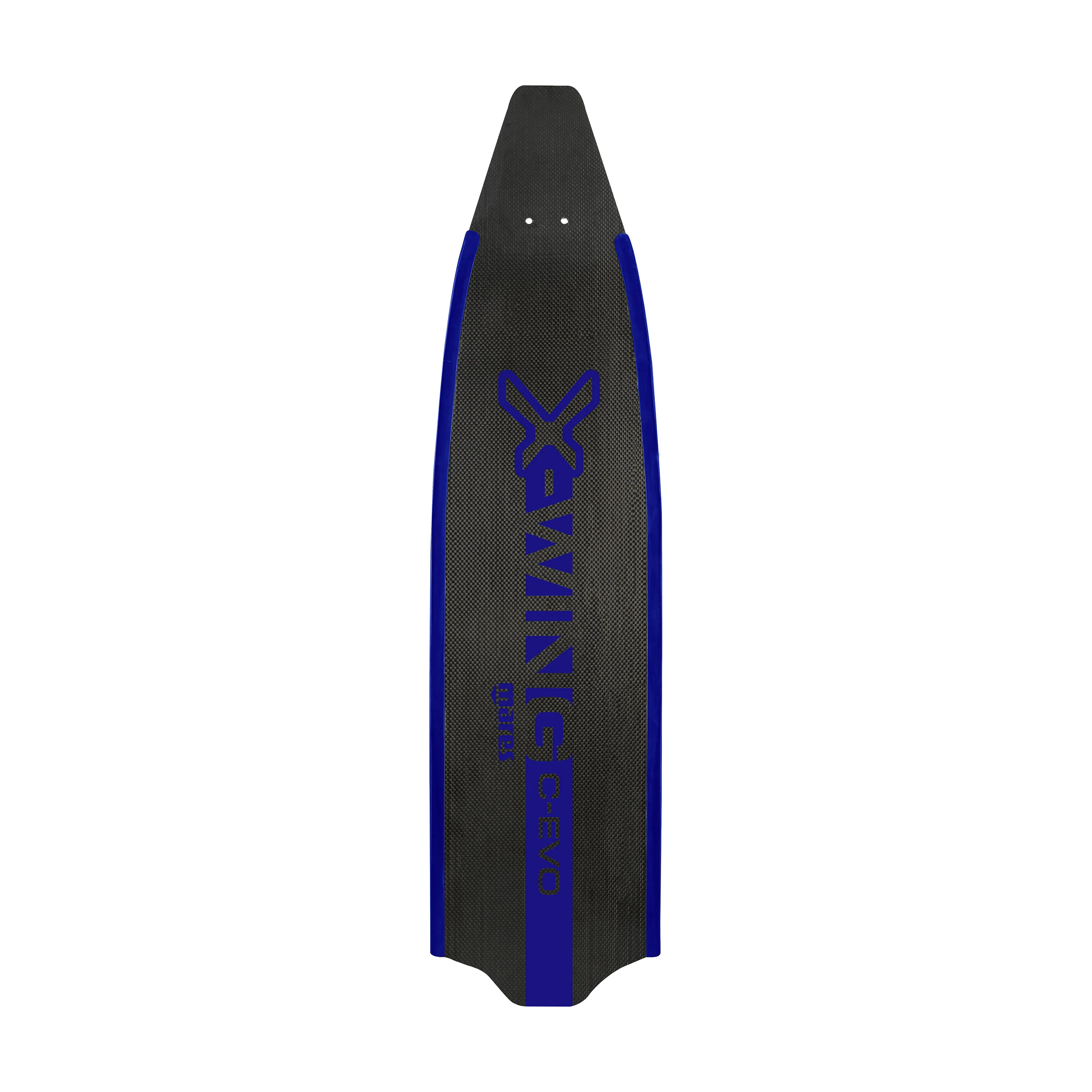 2026 Aleta X-Wing C-Evo de fibra de carbono para pesca submarina y apnea – Inclinación de 30°, 12 capas de carbono T700, punta azul