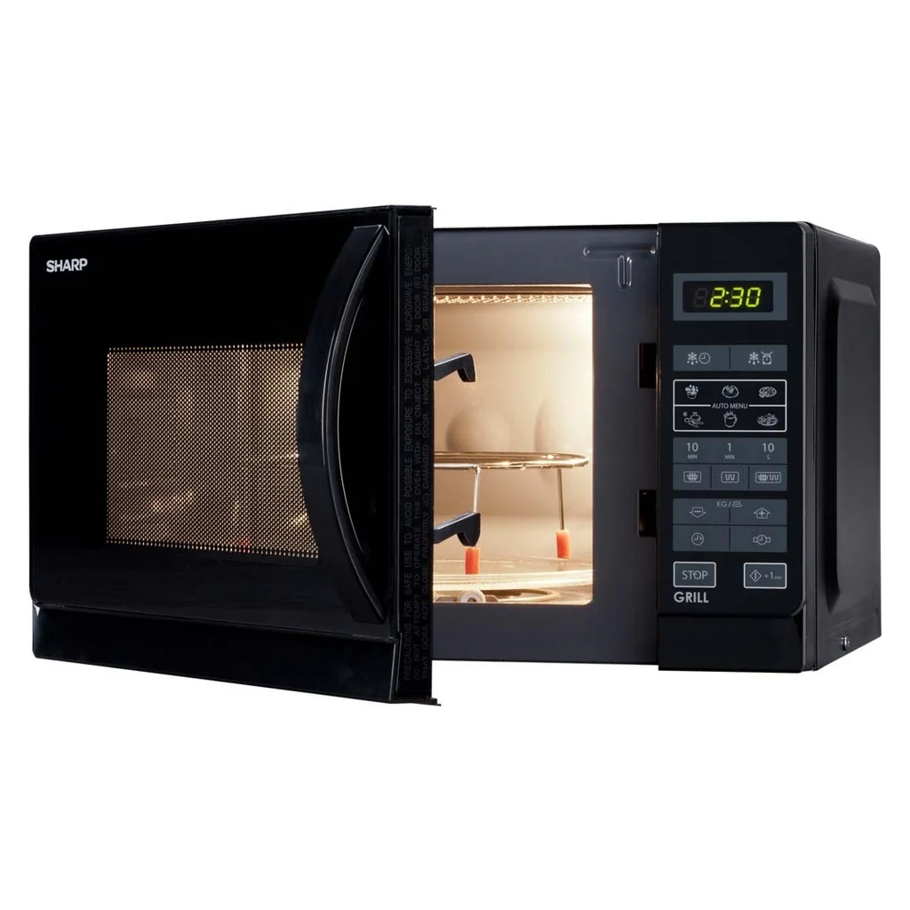 2025 Microondas Sharp R-642 BKW 2 en 1 20 L negro