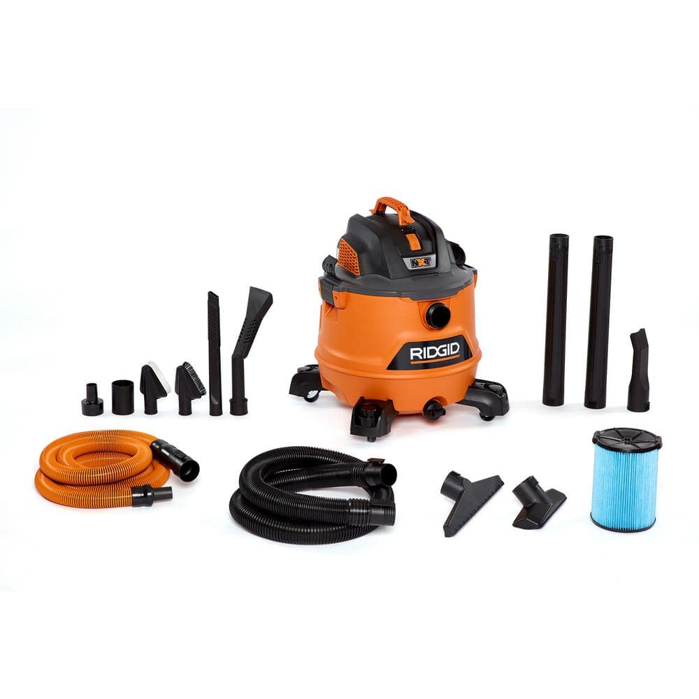 2026 Aspiradora para Líquidos y Polvo 14 Gal / 6.0 HP Pico NXT con Kit Premium para Auto – RIDGID HD1401