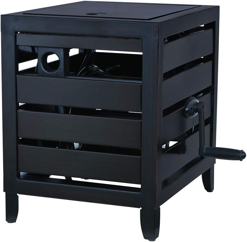 2025 Armario para manguera de metal AMES NeverLeak, capacidad de 150 pies, resistente al frío, color negro