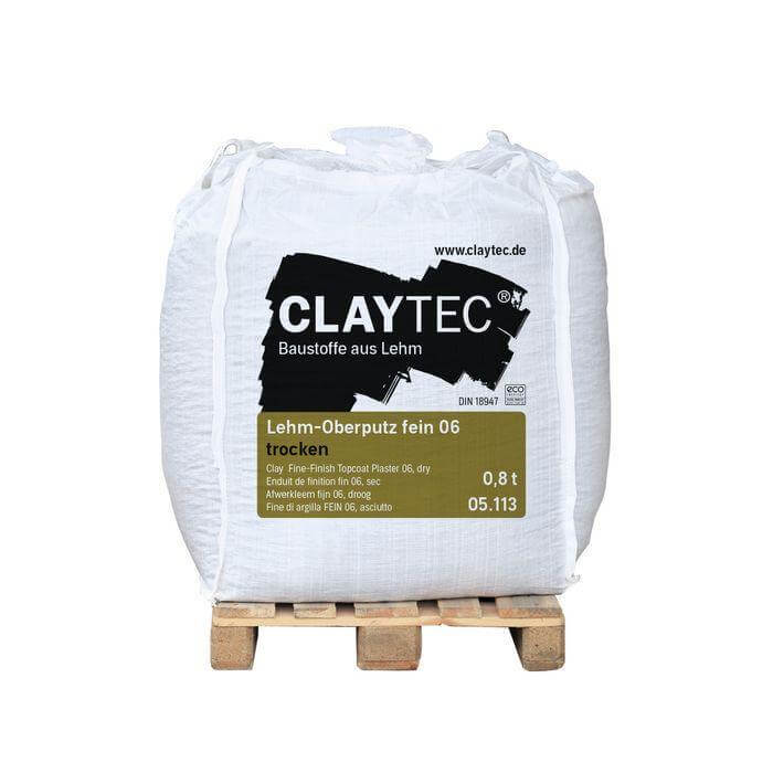 2025 Revoque de acabado en tierra fina CLAYTEC 06 sec en BigBag - 800 kg