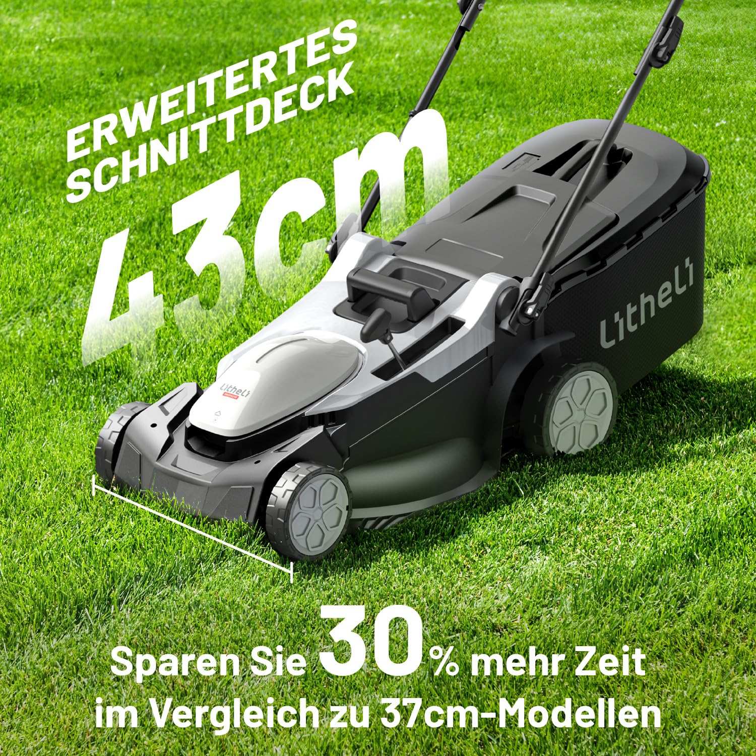 2026 Cortacésped autopropulsado inalámbrico U20 43 cm brushless | Incluye 2 baterías de 4,0 Ah | Corte fácil hasta 500 m²
