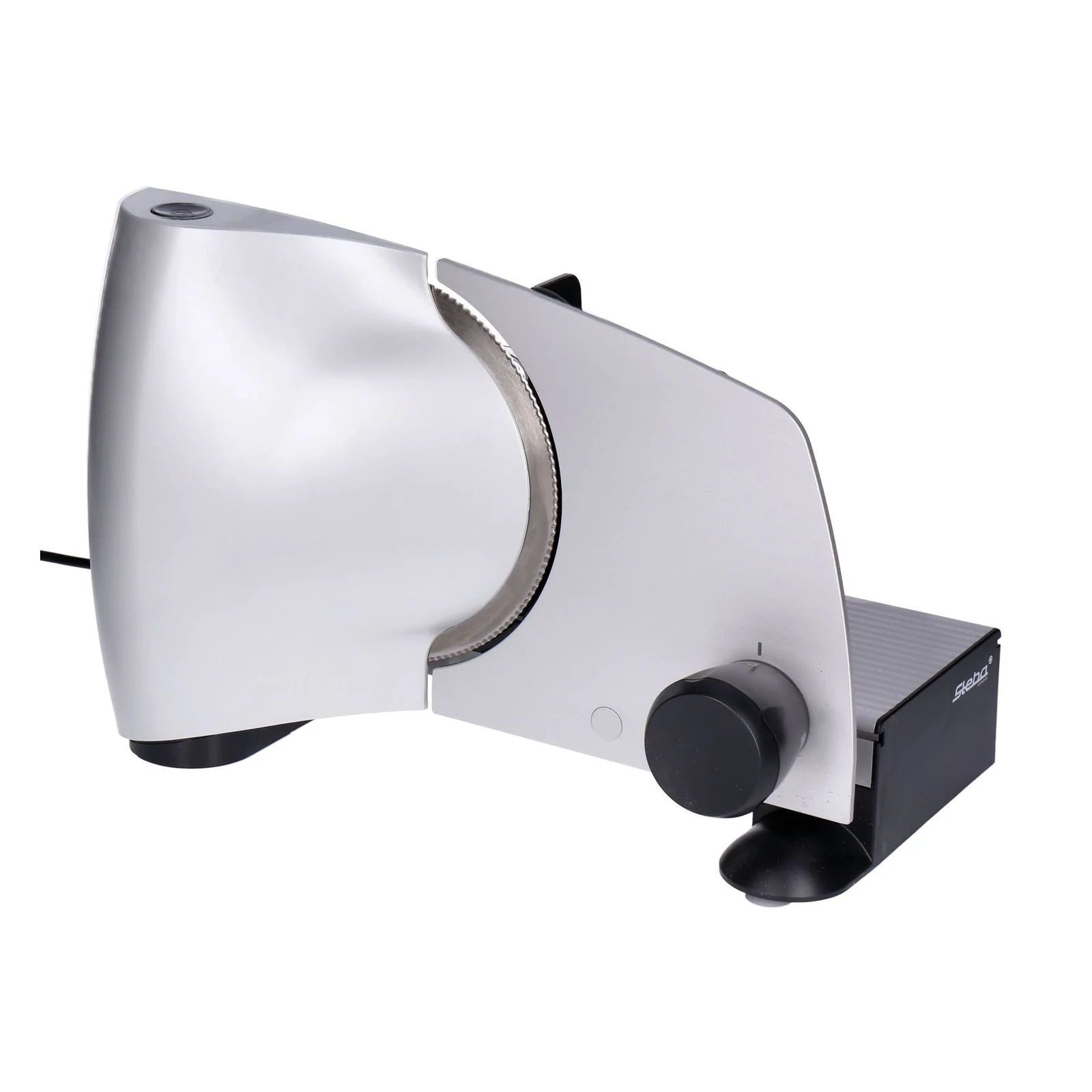 2026 Cortadora Steba AS 200 con protección para la mano y hoja de acero inoxidable Solingen, acero inoxidable, negro