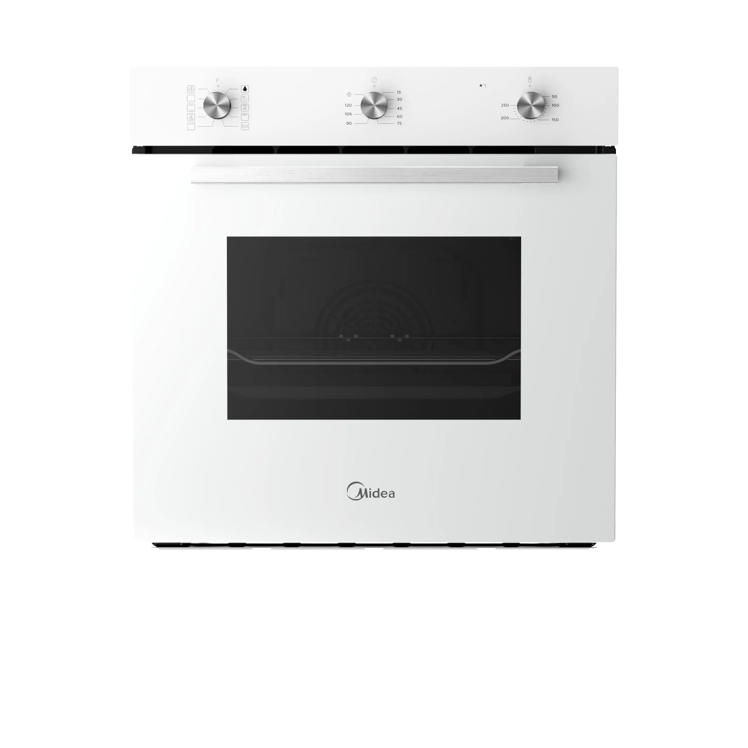 Horno Multifunción Midea MBON5M90M5-WH, 3 kW, 70 L, Apertura Abatible, 9 Funciones de Cocción, Eficiencia A - Blanco