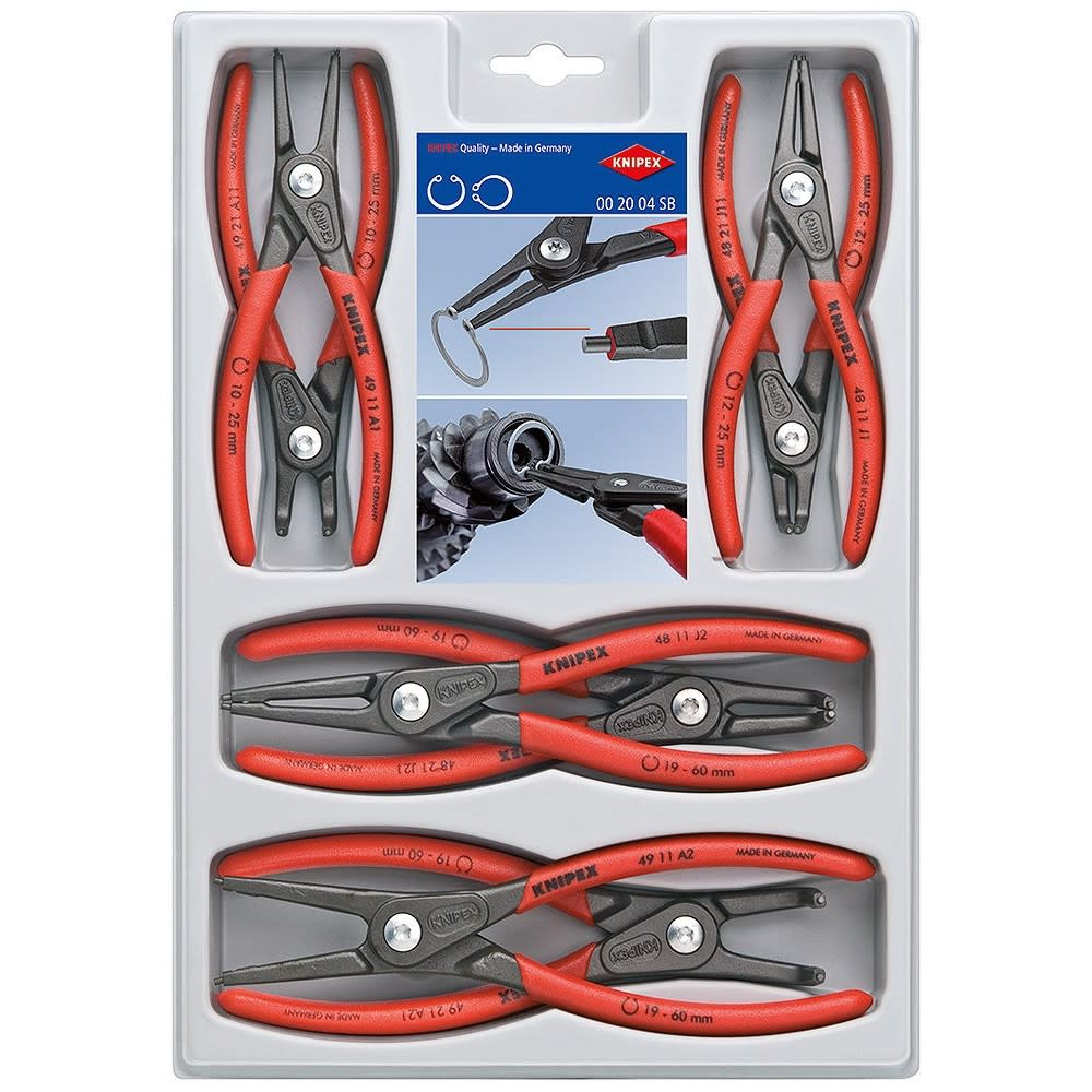 2026 Juego de Pinzas de Circlip de Precisión Knipex 305mm 8 piezas