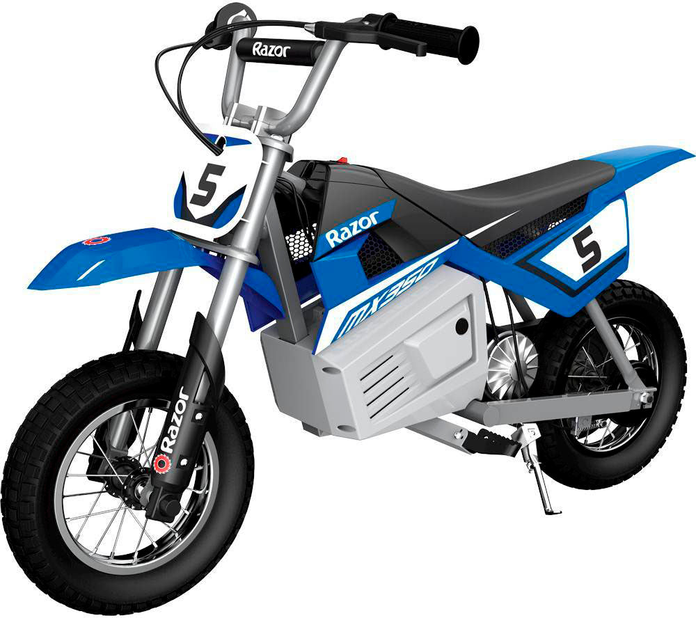 2026 Bicicleta Eléctrica Razor MX350 Dirt Rocket, Azul, Velocidad Máxima de 22 km/h y Alcance de hasta 11 km – Tamaño Pequeño