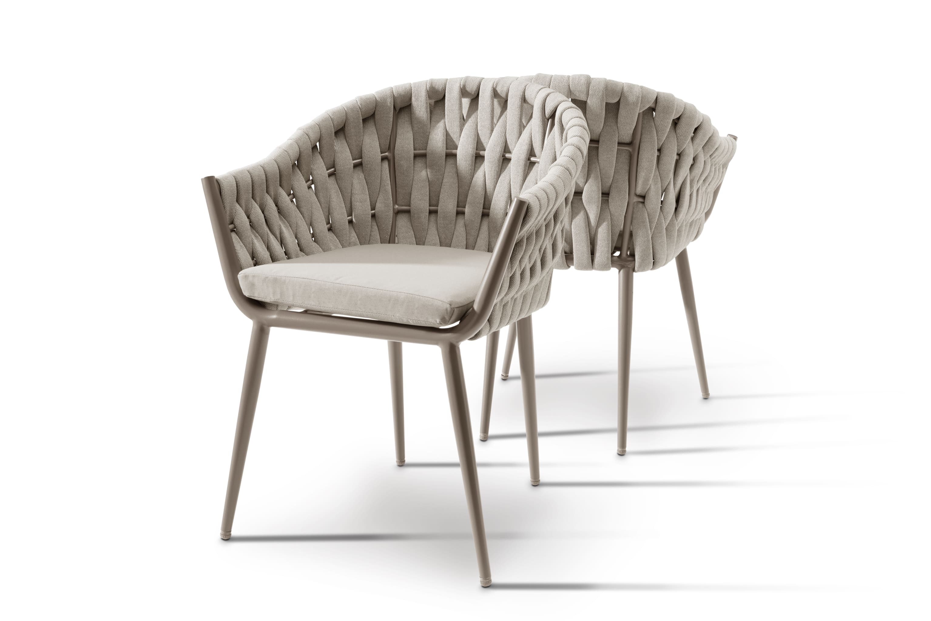 2025 Sillón MOLINO – Sillón moderno de cuerda resistente para interior y exterior