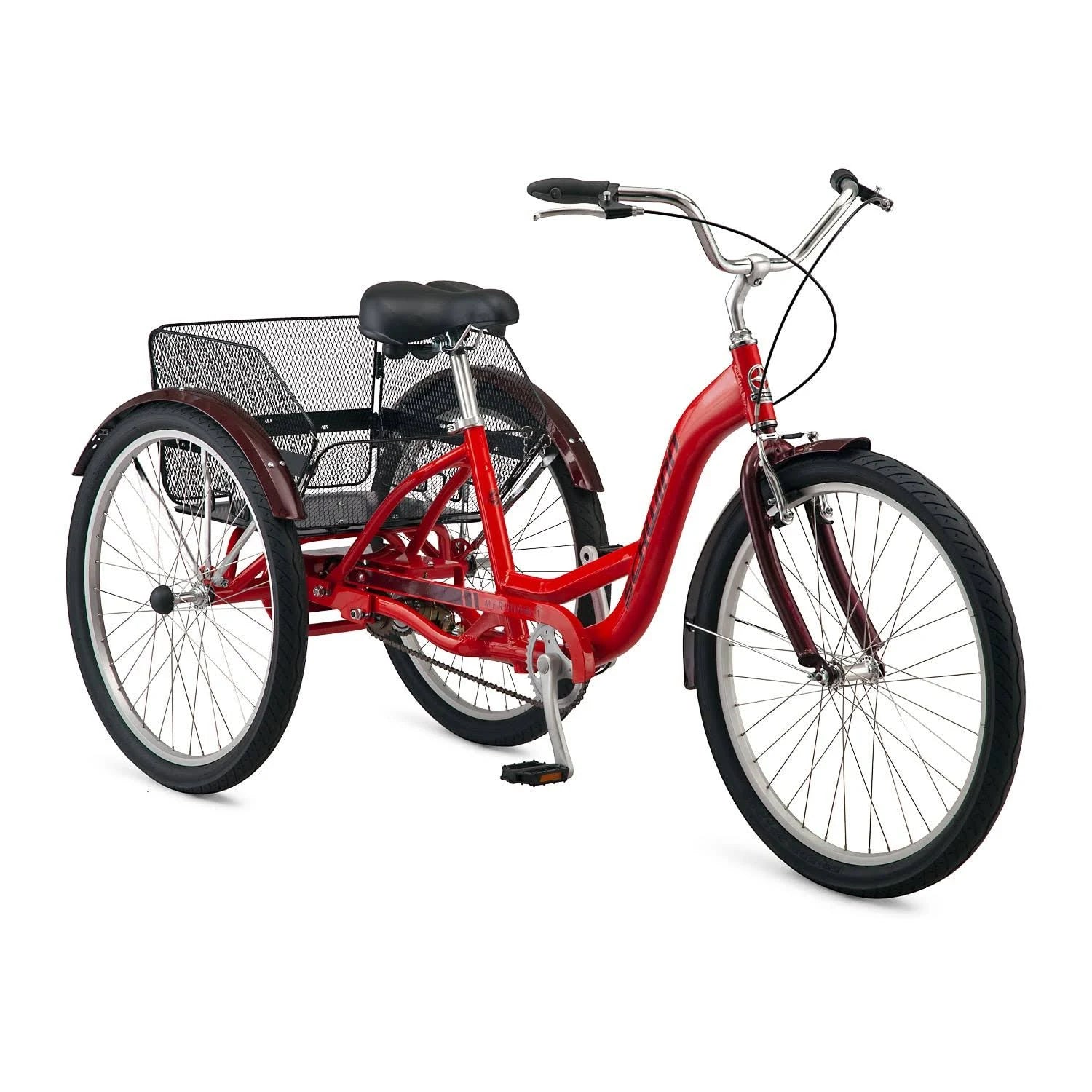 2025 Schwinn Meridian Deluxe Triciclo para Adultos, Tres Ruedas Cruiser, Ruedas de 26 pulgadas, Cuadro de Aluminio Bajo con Paso Bajo, Manillares Ajustables, Talla Grande