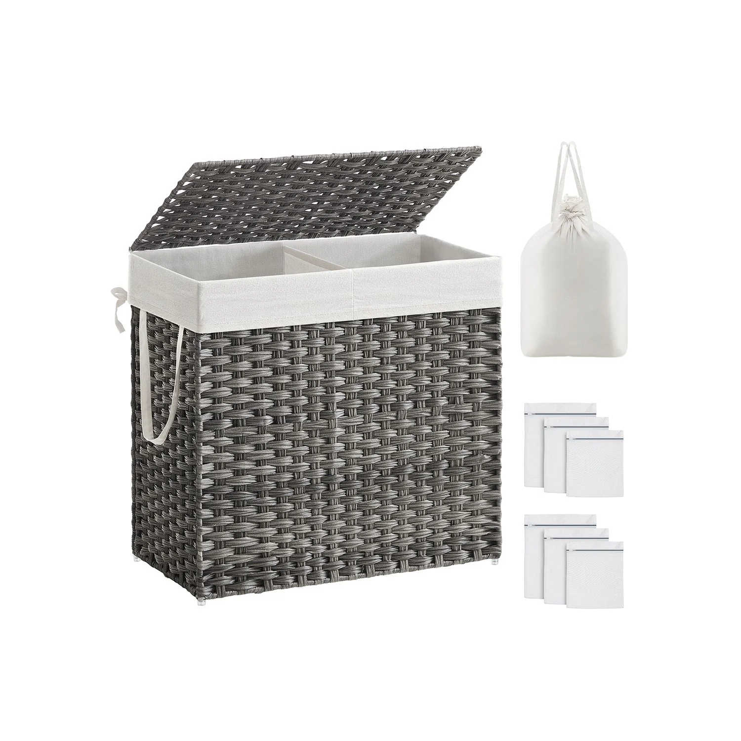 2026 Cesto de ropa 130 litros con bolsas removibles