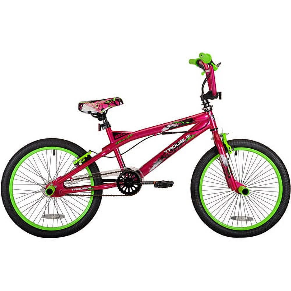 BMX Kent Trouble de 20 pulgadas para niñas, rosa.