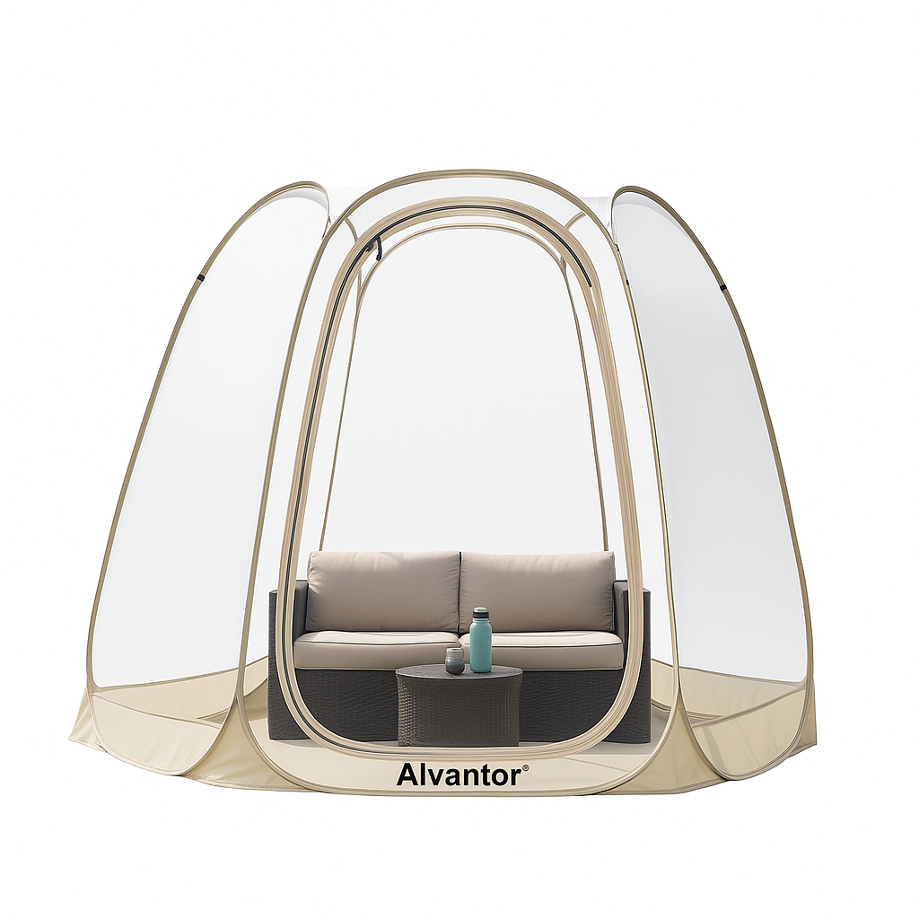 2026 Alvantor Burbuja Tienda Gazebo Pop Up, Refugio Tipo Igloo para 8-10 Personas, Carpa de Jardín y Patio