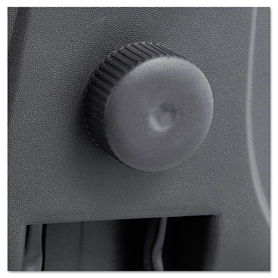 2026 Taburete de Trabajo Giratorio Alera Interval Series de Cuero Sintético, Negro