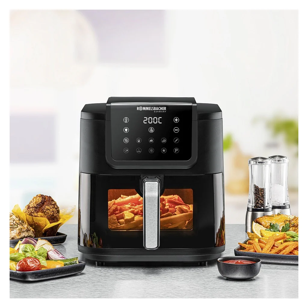2026 Freidora de aire caliente Rommelsbacher FRH 1700 XXL negra