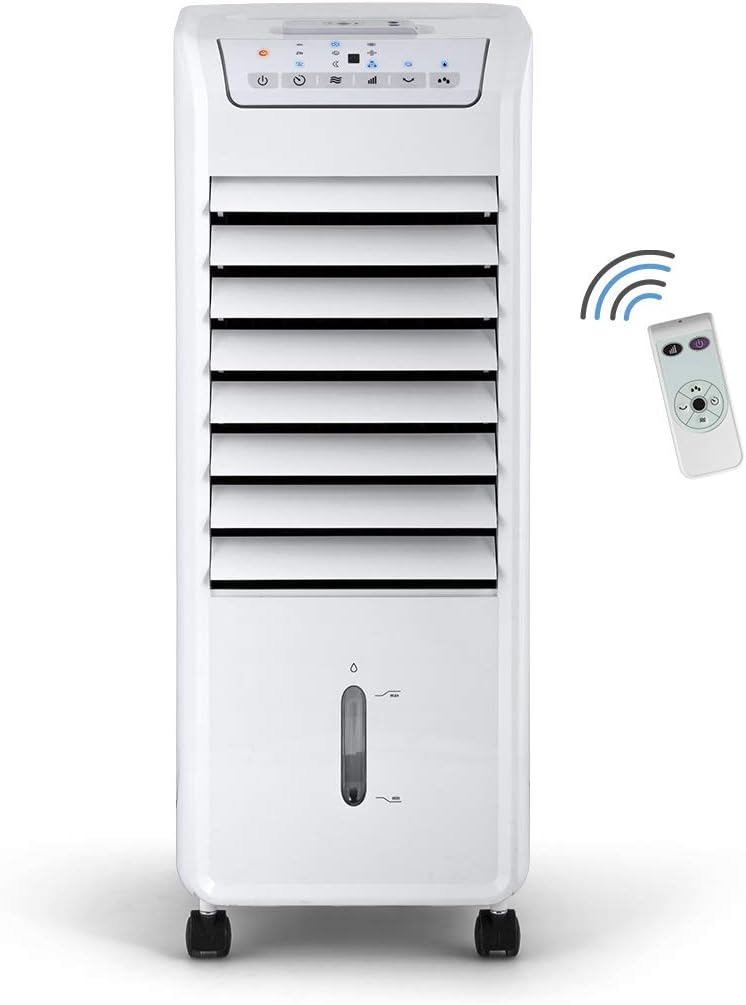 Orbegozo Air 46 Evaporativo 3 en 1 Aire Acondicionado, 3 Velocidades, Temporizador, Acumuladores Fríos, Depósito de 6 L, Control Remoto, Silencioso, 55 W, Plástico/Metal