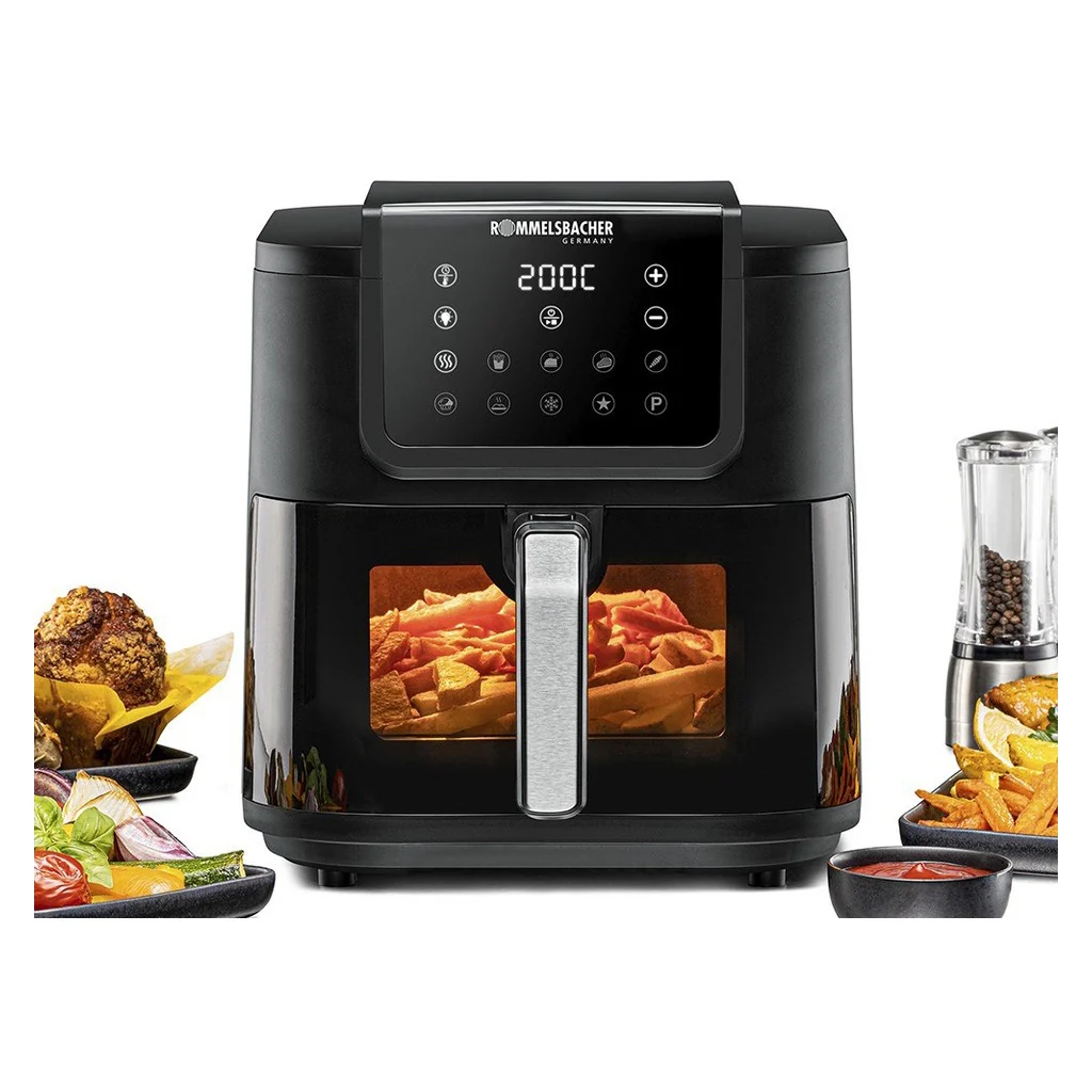 2026 Freidora de aire caliente Rommelsbacher FRH 1700 XXL negra