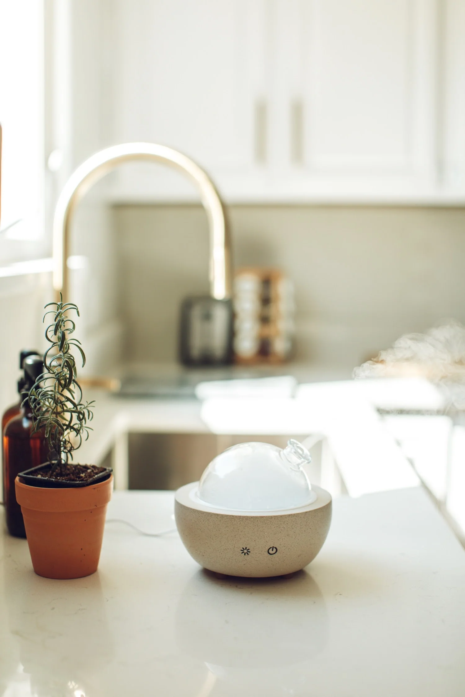 Concrete + Glass Dome Diffuser