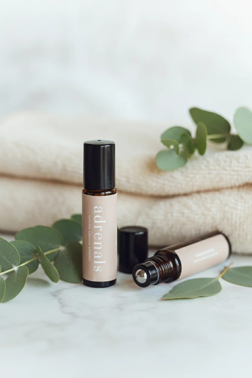 Adrenals Essential Oil Rollerball – Pine, Lemon, Vetiver & Magnesium