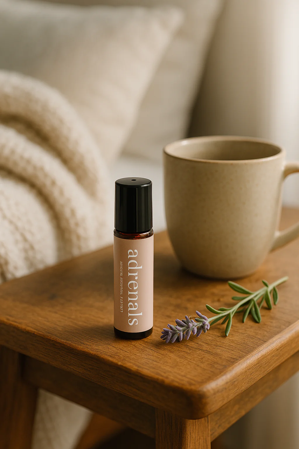 Adrenals Essential Oil Rollerball – Pine, Lemon, Vetiver & Magnesium