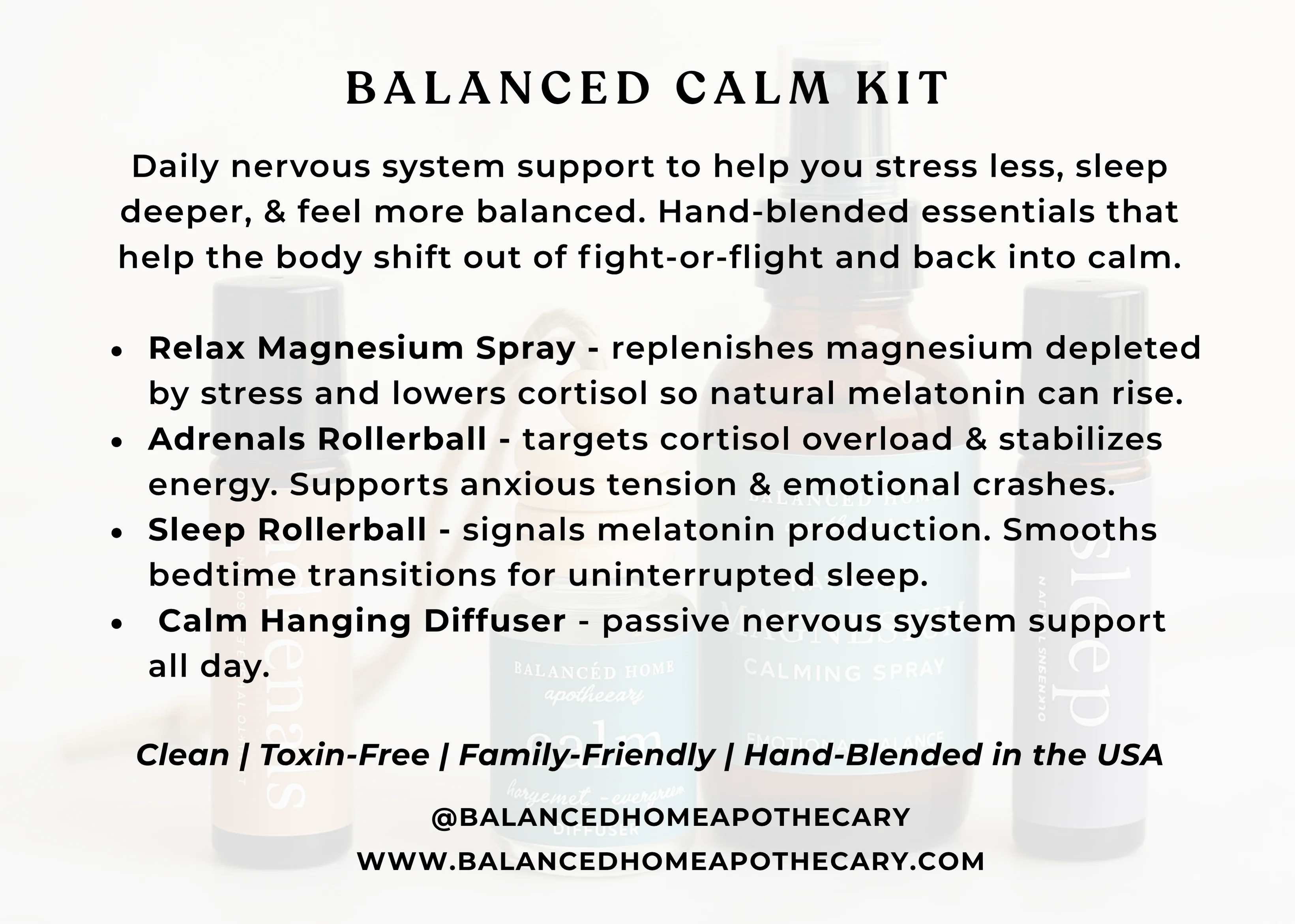 Calm Kit – Stress Support, Relaxation & Sleep Support | Essential Oils + Magnesium