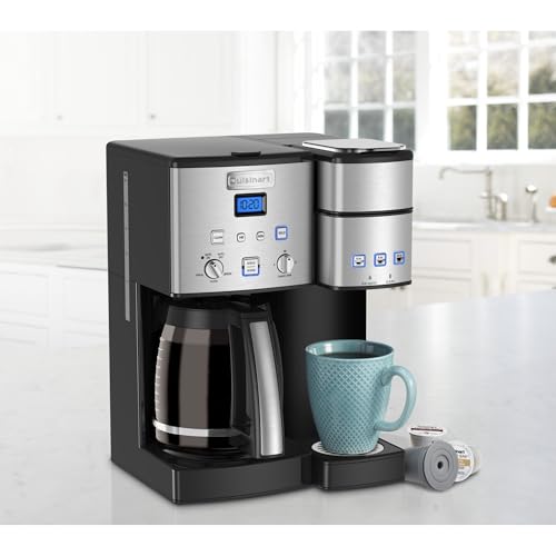 Cuisinart Single Serve   12 Cup Coffee Maker, Offers 3 Sizes: 6 Ounces, 8 Ounces and 10 Ounces, Stainless Steel, SS 15P1: Home & Kitchen