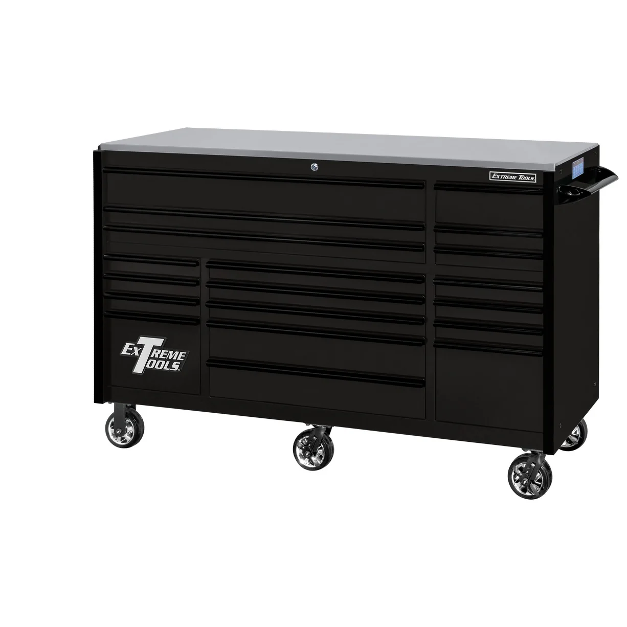 Extreme Tools RX250 Series 72-in x 30-in Roller Cabinet – 19-Drawer – 250 lb Drawer Slides