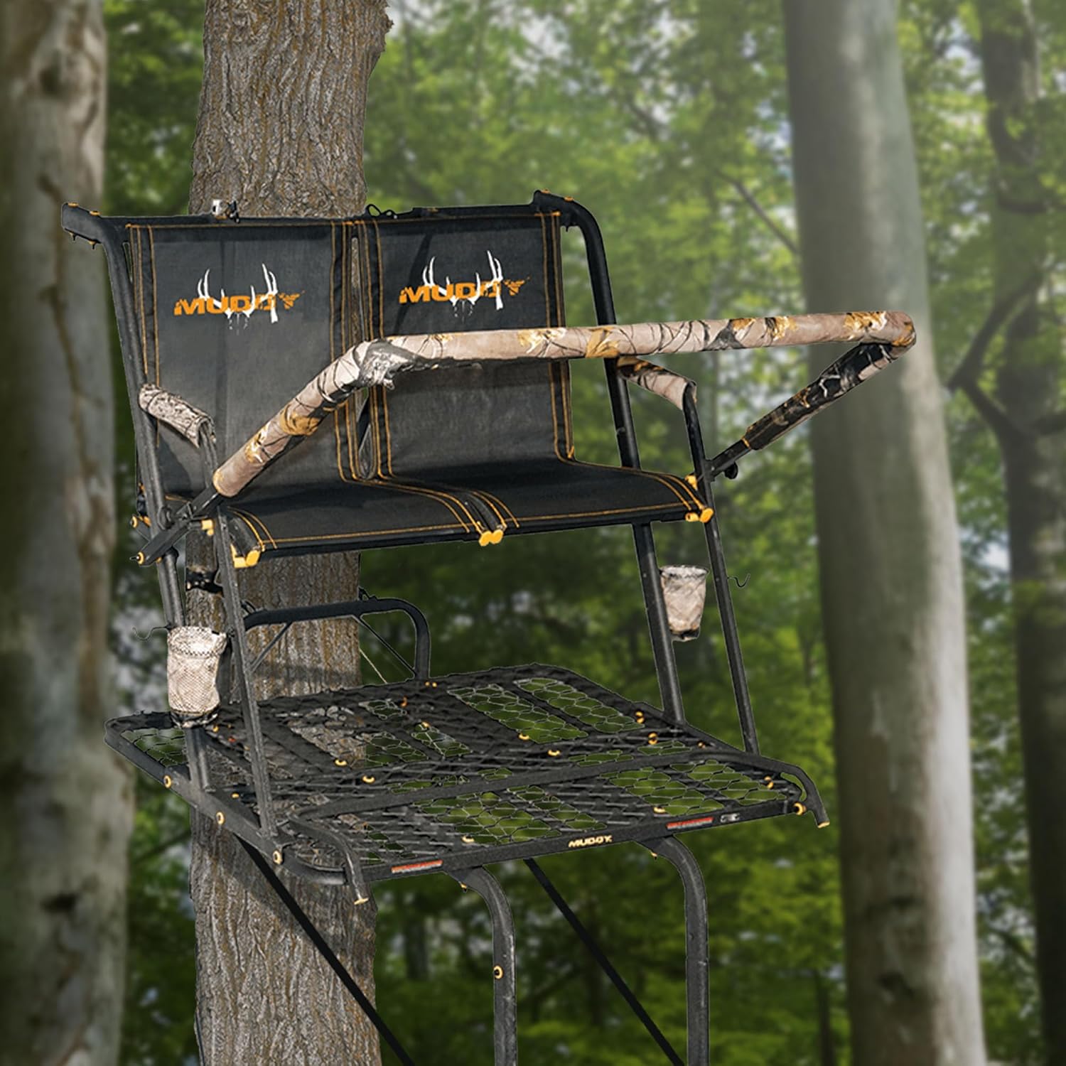 MUDDY Nexus XTL Ladder Tree Stand, 20ft, 500lb Capacity, 2-Person