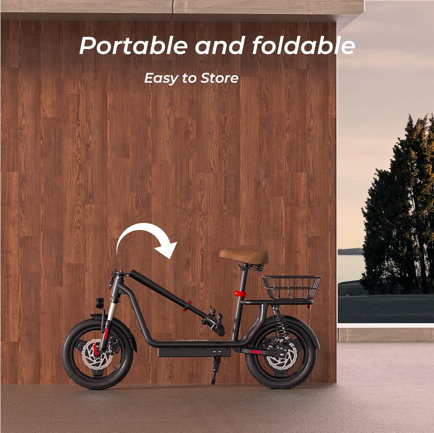 iScooter electric scooter with seat 28/19/15.6 mph top speed dual suspension scooter