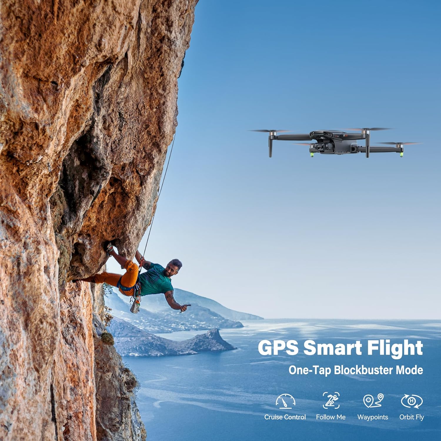 Adult-specific camera drone with 4K UHD aerial photography 3-axis gimbal 10000-foot control