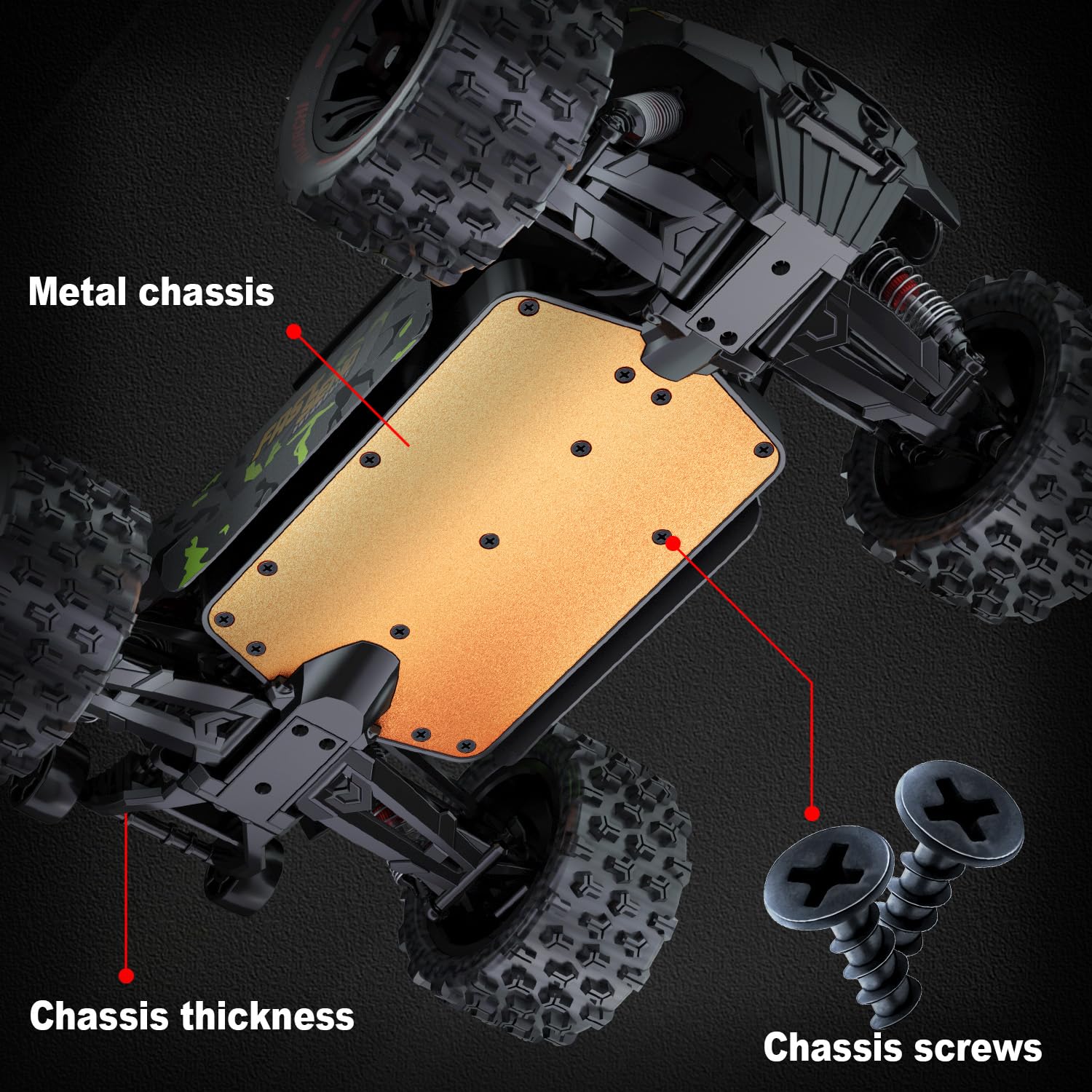 WIAORCHI 1/16 RTR Brushless Fast RC Cars, 42mph with 2 Batteries