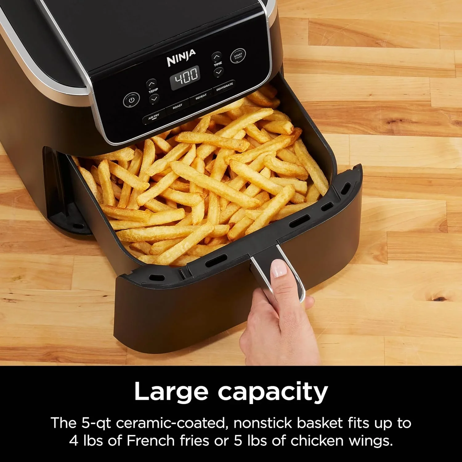 Ninja Air Fryer Pro XL 6-in-1 with 6.5 QT Capacity Max Crisp Air Fry Air Roast Bake