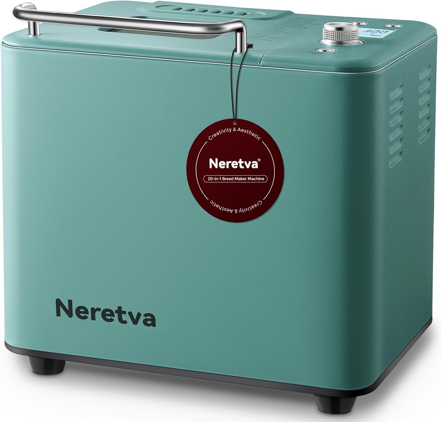 Neretva Bread Maker 20-in-1 2LB Bread Maker Dual Heater Bread Maker Automatic Ceramic Pan