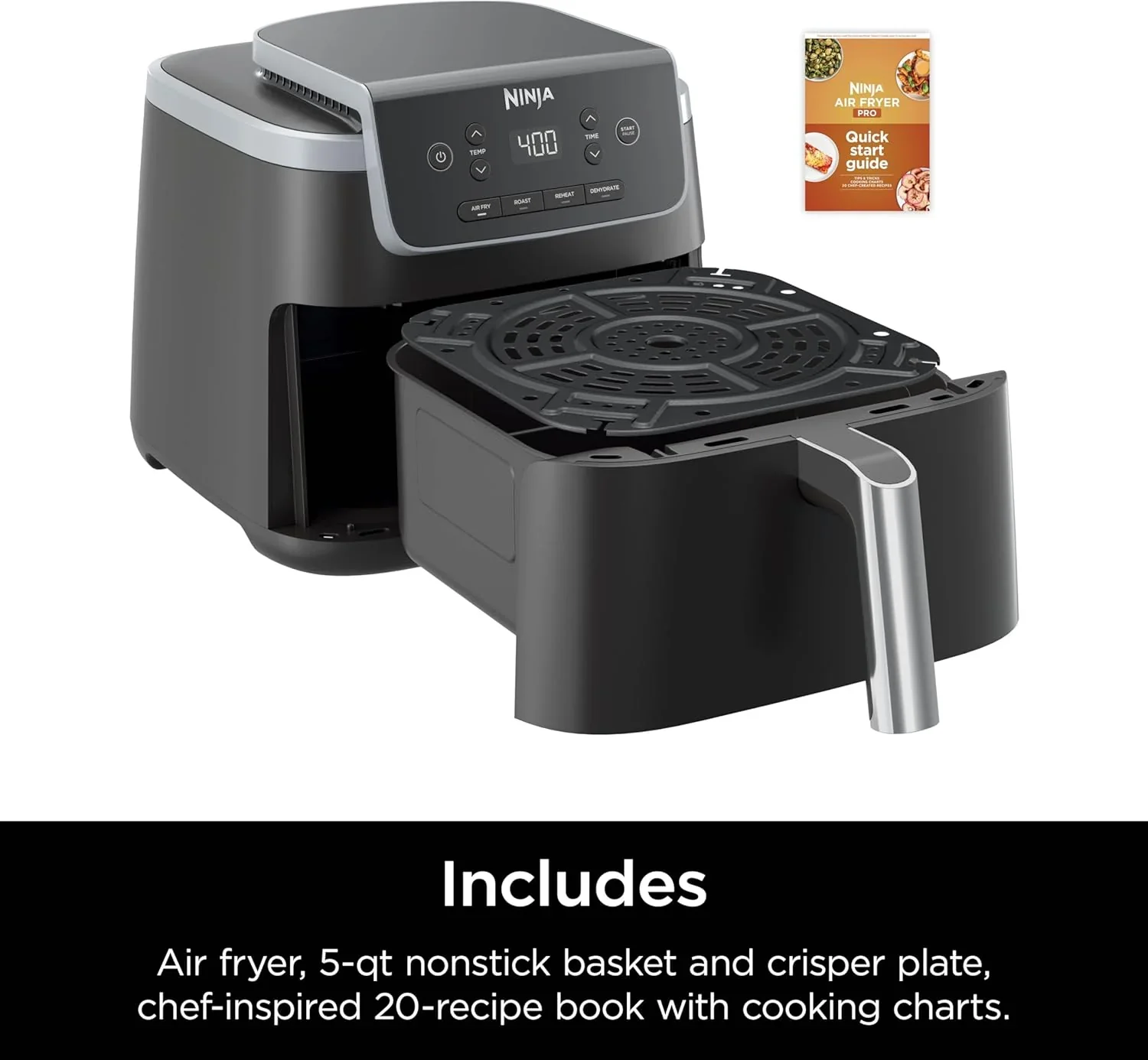 Ninja Air Fryer Pro XL 6-in-1 with 6.5 QT Capacity Max Crisp Air Fry Air Roast Bake