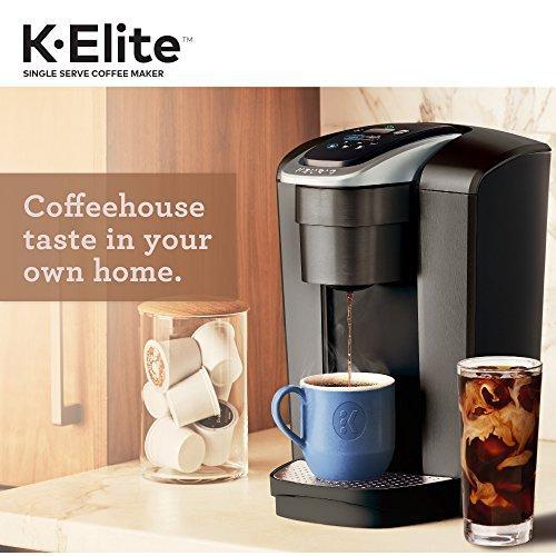 Keurig K Elite Coffee Maker, Single Serve K Cup Pod Coffee Brewer, With Iced Coffee Capability, Brushed Slate