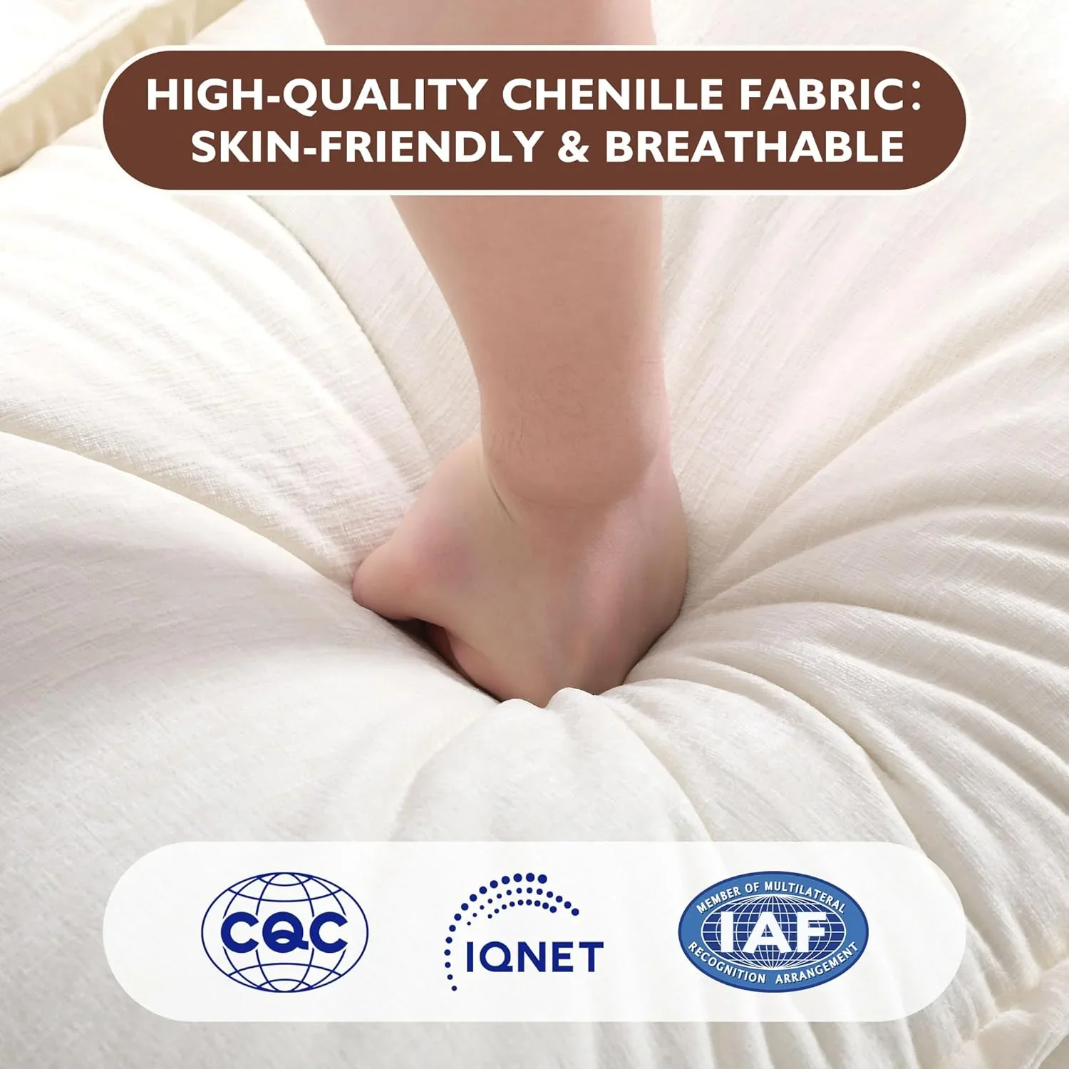 111.4 Inch L Shaped Modern Sofa Modular Cloud Sofa with Ottoman 4 Seater Chenille Deep Seat Sofa