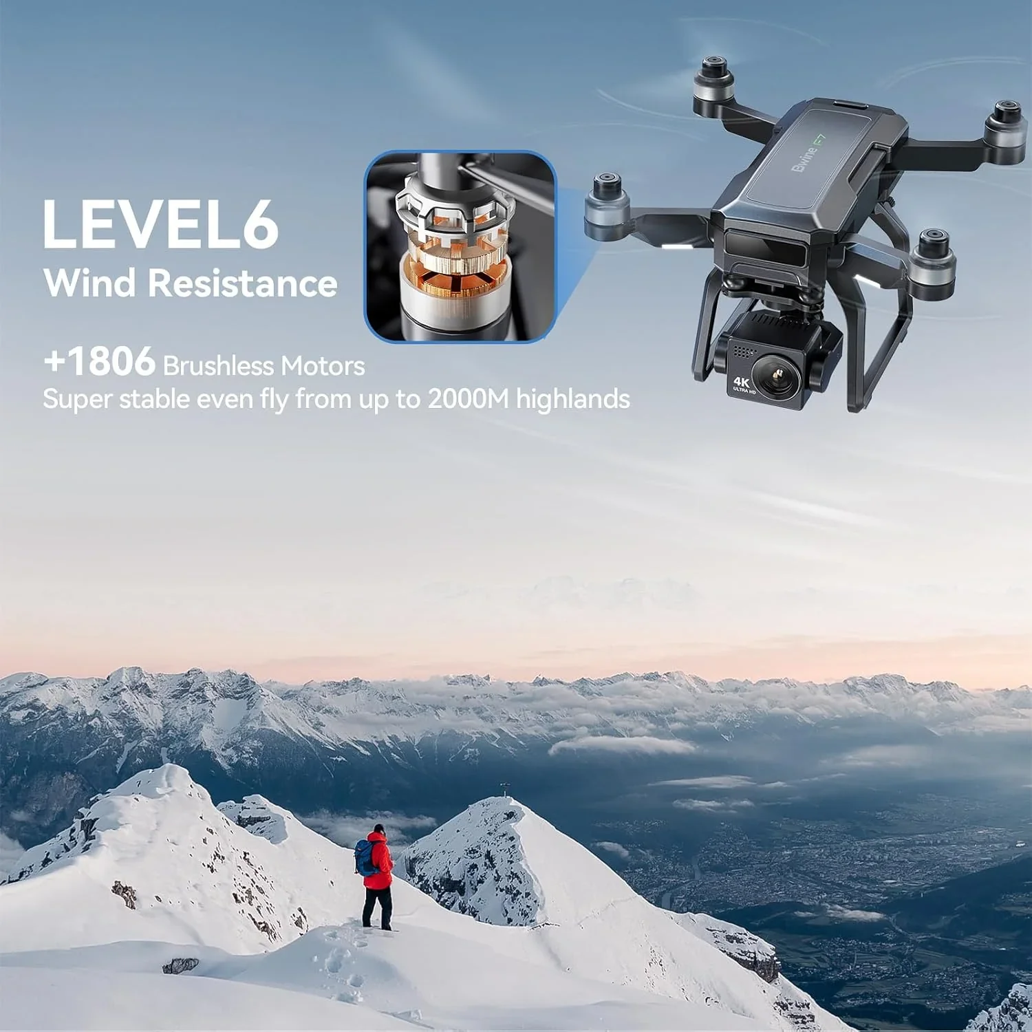 Adult-specific camera drone with 4K UHD aerial photography 3-axis gimbal 10000-foot control