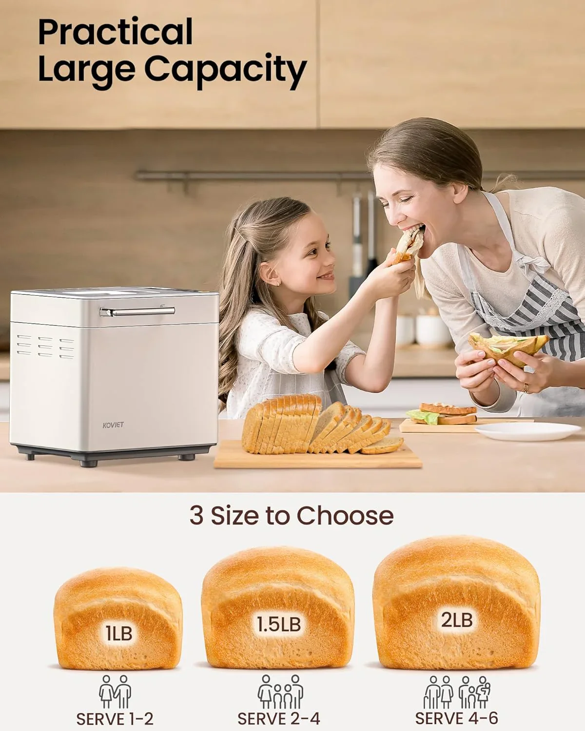 25-in-1 Bread Maker with Automatic Dual Dispenser 2-Pound Stainless Steel Bread Maker