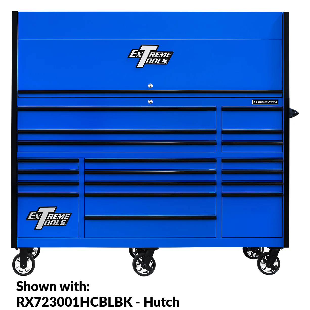 Extreme Tools RX250 Series 72-in x 30-in Roller Cabinet – 19-Drawer – 250 lb Drawer Slides