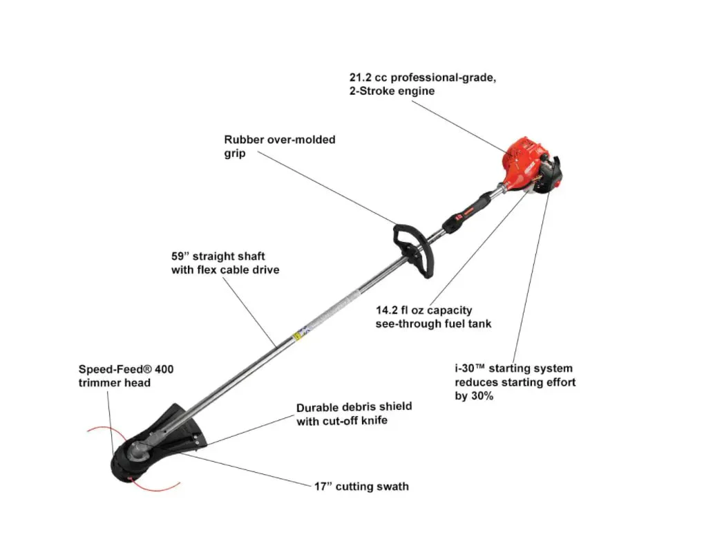 2025 ECHO SRM-225 21.2 cc Gas 2-Stroke Cycle Straight Shaft Trimmer