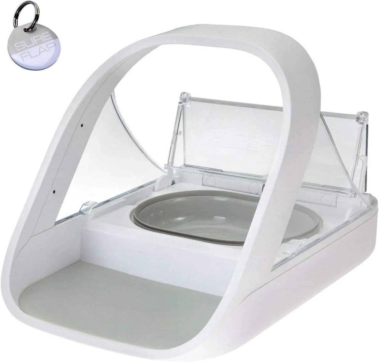 SureFeed Automatic Microchip Pet Feeder for Cats – Dual Wet & Dry Food Compartments, Lightweight Design, Includes Pet Towel