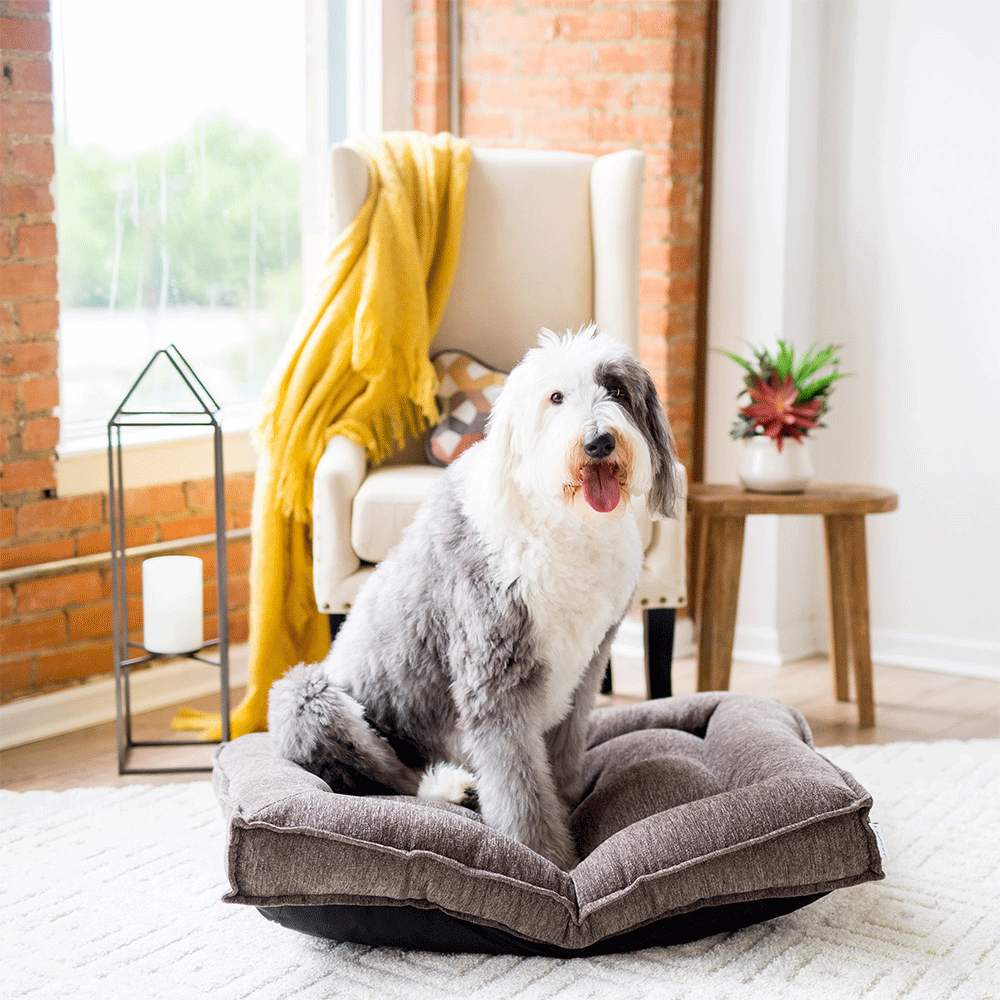 Baxter Flanged Mattress, Granite