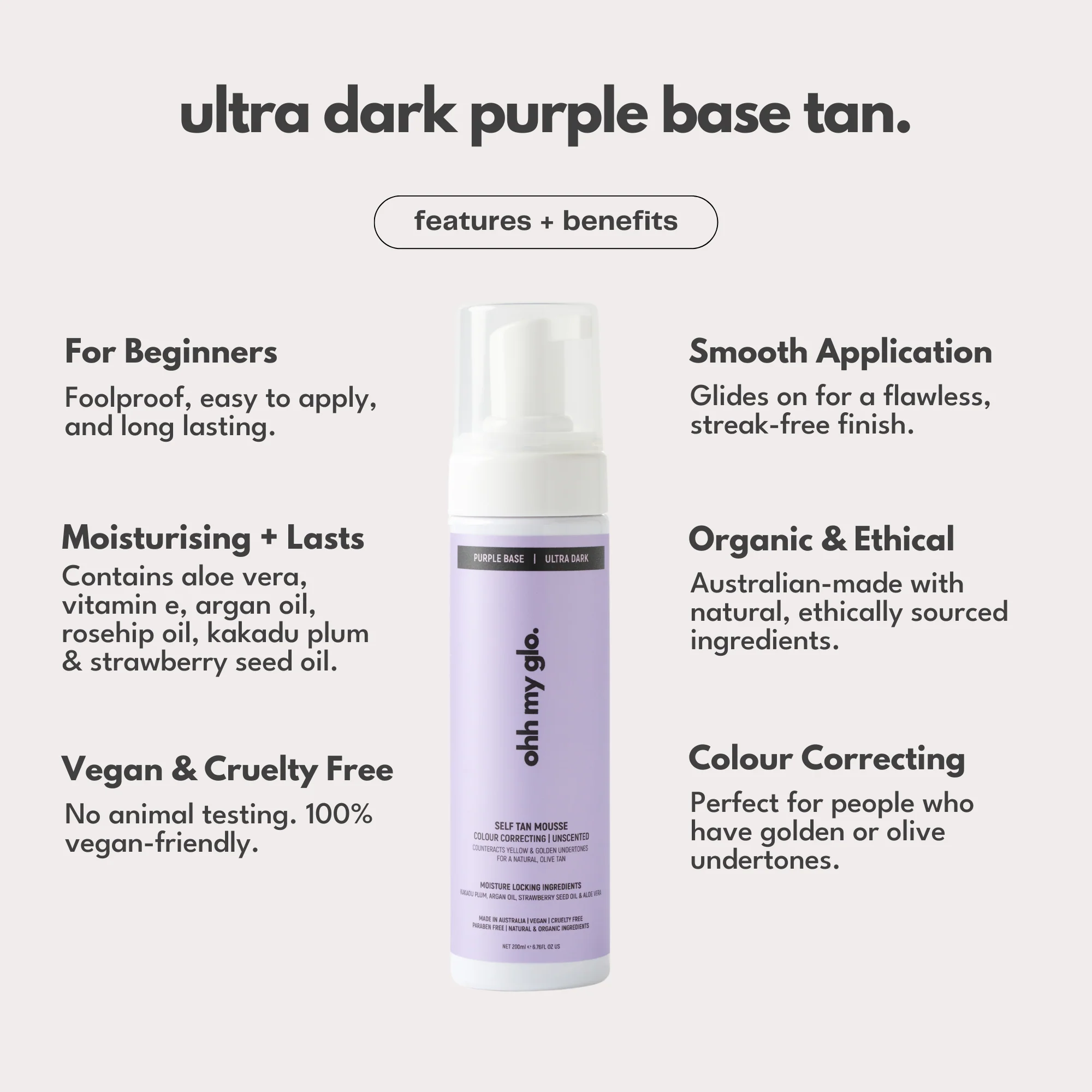 Ultra Dark Self Tan (Purple Base)