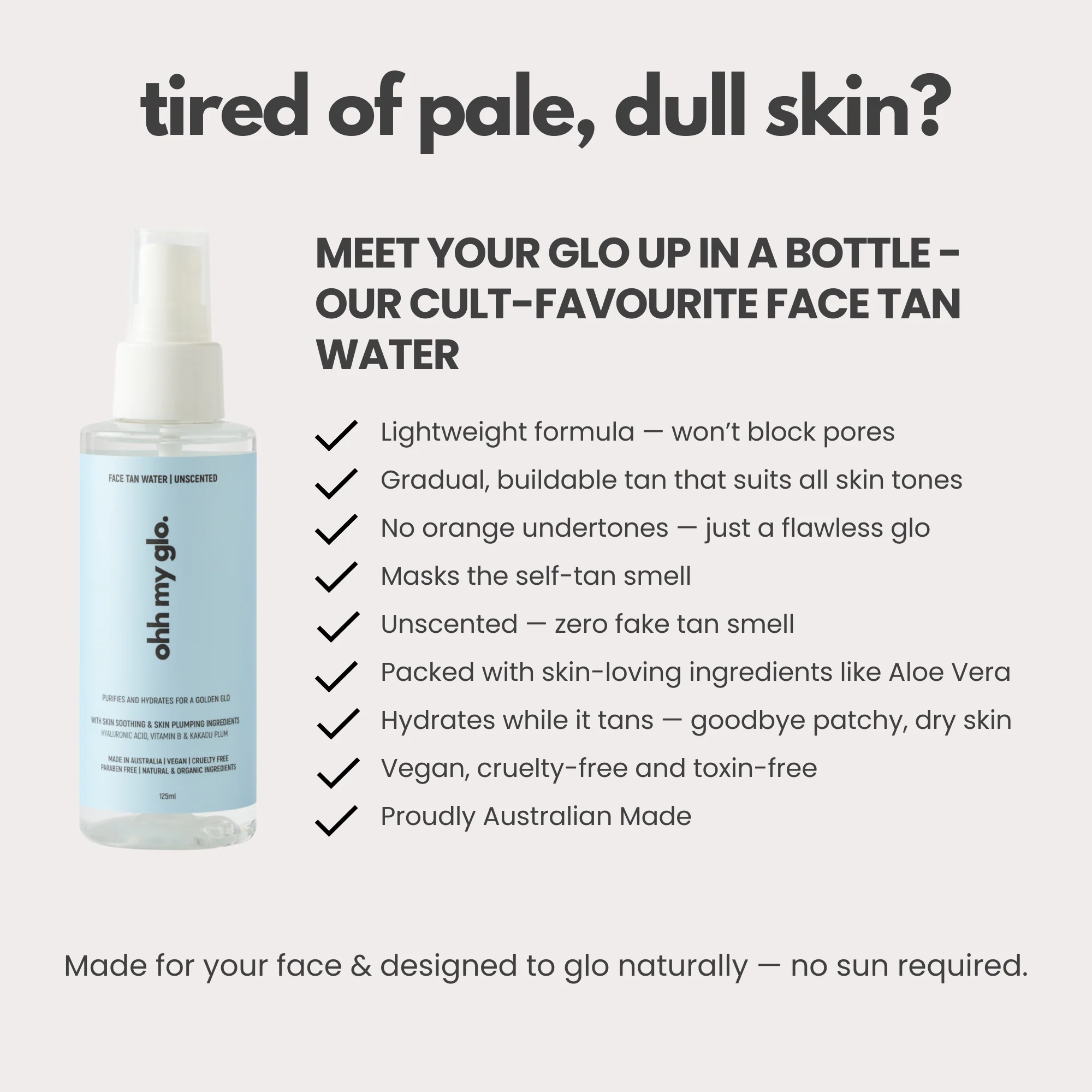 Face Tan Water