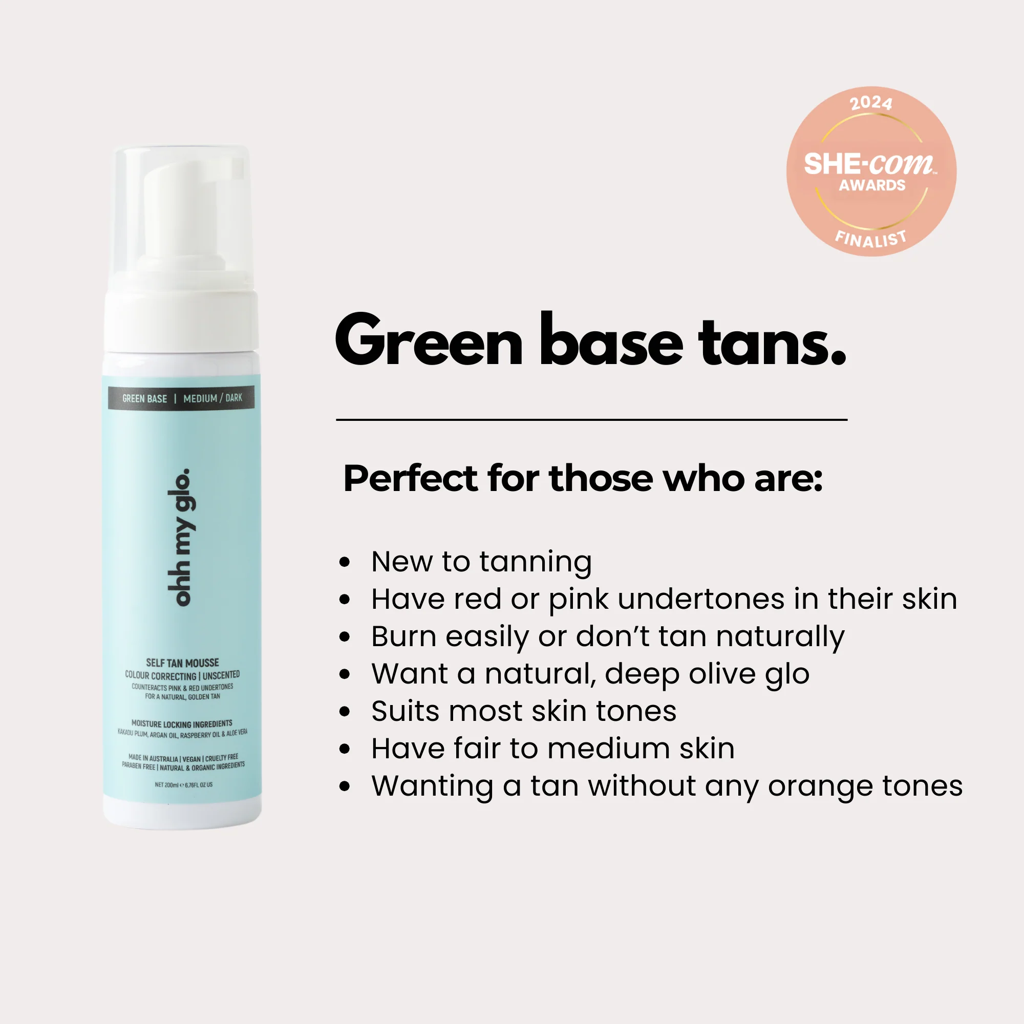 Medium Dark Self Tan (Green Base)