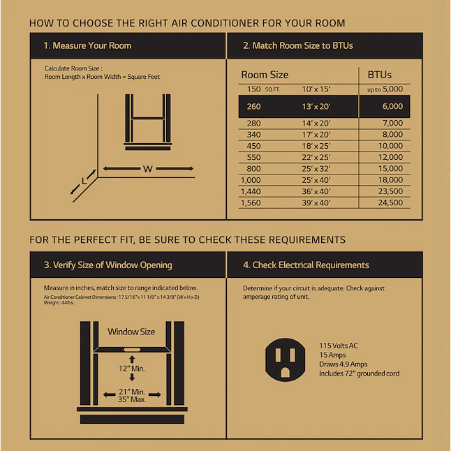 260-sq ft Window Air Conditioner (115-Volt; 6000-BTU)